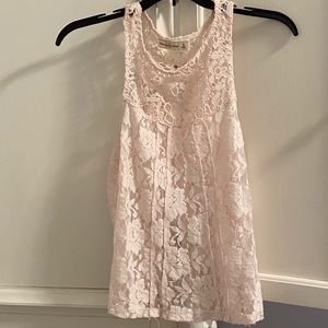 Abercrombie & Fitch blush lacy top